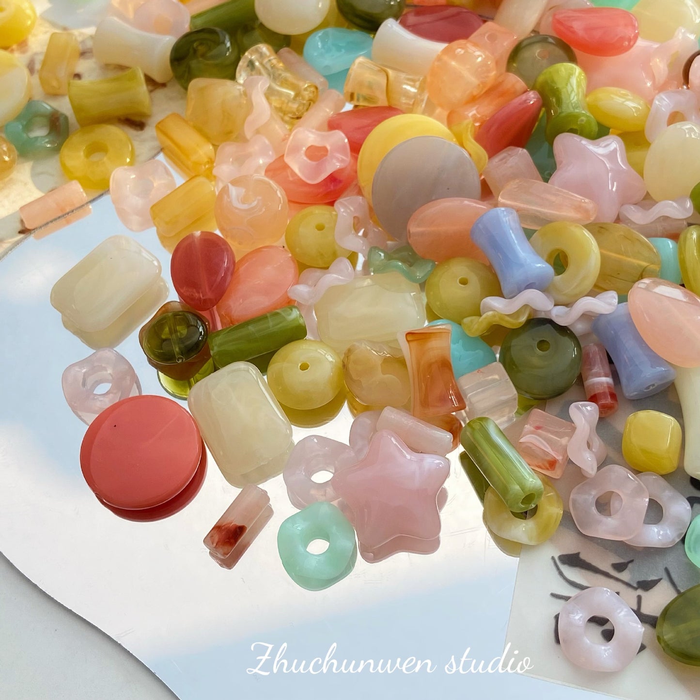100g  Acrylic Mixed Maillard Blind Box Smudge Beaded DIY Handmade Bracelet Material Accessories