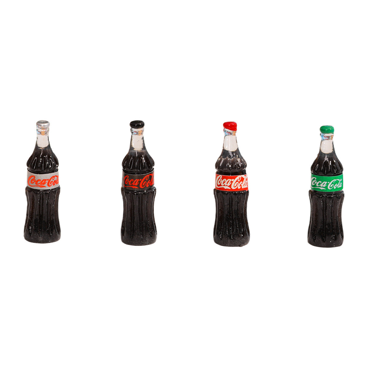20pcs Simulation Three-dimensional Miniature Coca-Cola Bottle, Handmade DIY Mixed Resin Creative