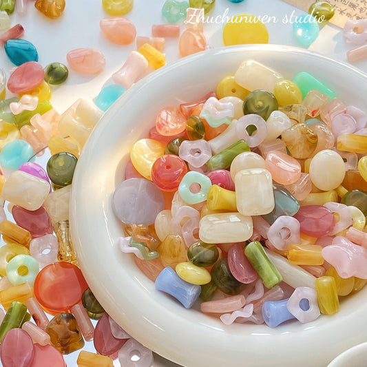 100g  Acrylic Mixed Maillard Blind Box Smudge Beaded DIY Handmade Bracelet Material Accessories