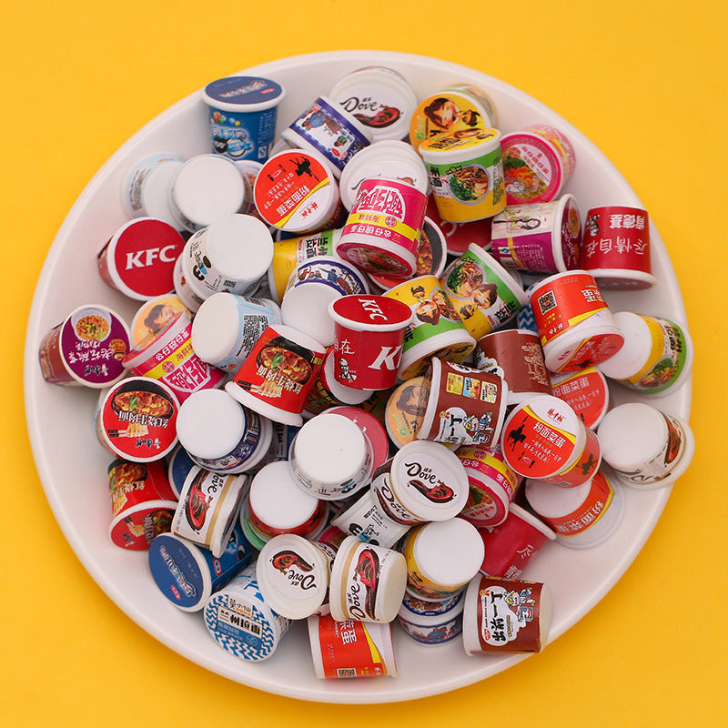 20Pcs/cream Glue DIY Accessories, Handmade Materials Simulation Bread Sushi Biscuits Mixed Snacks