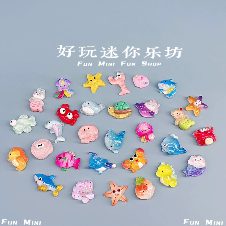 Mini marine creature octopus crab shell model