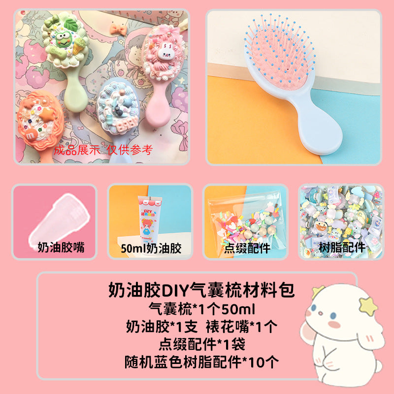 [DIY Handmade Bag Material Pack] Cream Glue Hairpin Resin Accessories Set