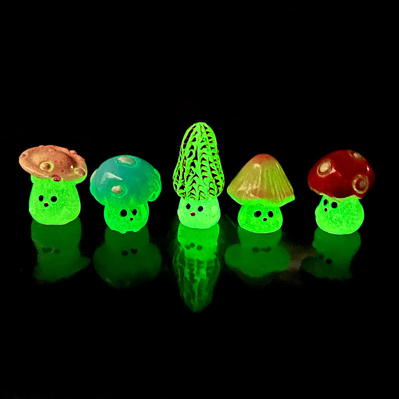 Luminous DIY handmade resin accessories mushrooms