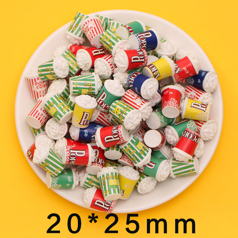 20Pcs/cream Glue DIY Accessories, Handmade Materials Simulation Bread Sushi Biscuits Mixed Snacks
