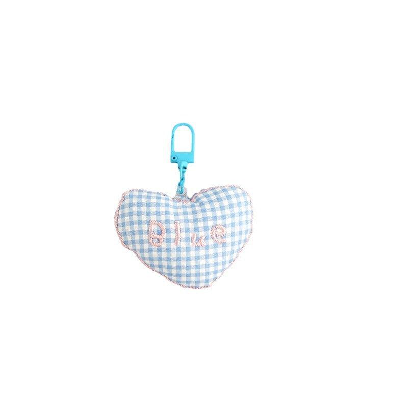 2PCS cute plush love pendant bag decorative keychain