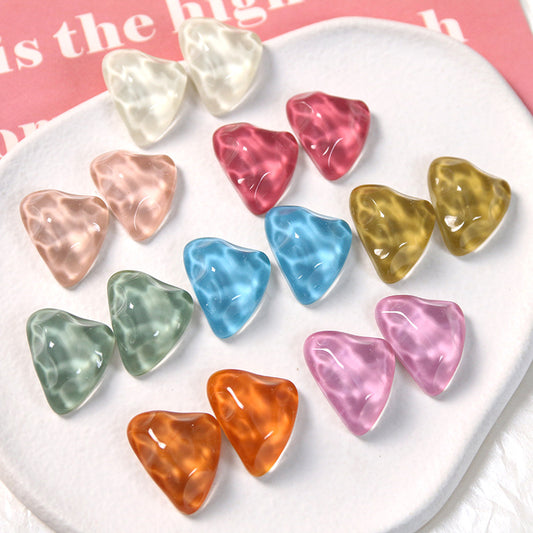 Special-shaped Water Ripple Triangle Patch DIY Resin Accessories Earrings Hairpin Mobile Phone Case Material Wholesale