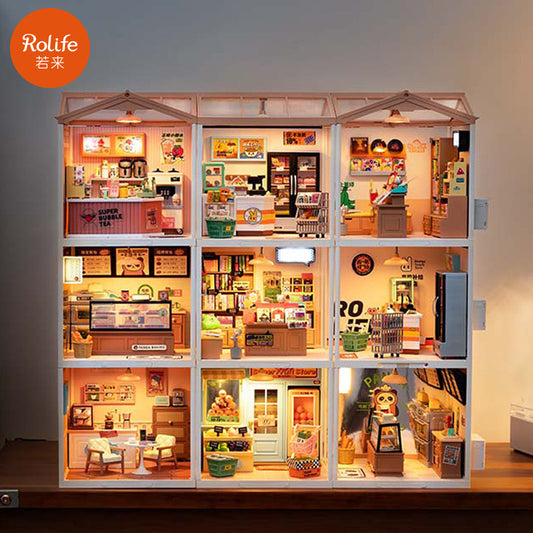 Super World Store DIY Hut Model Building Block Toy Three-dimensional Puzzle Educational Toy Gift