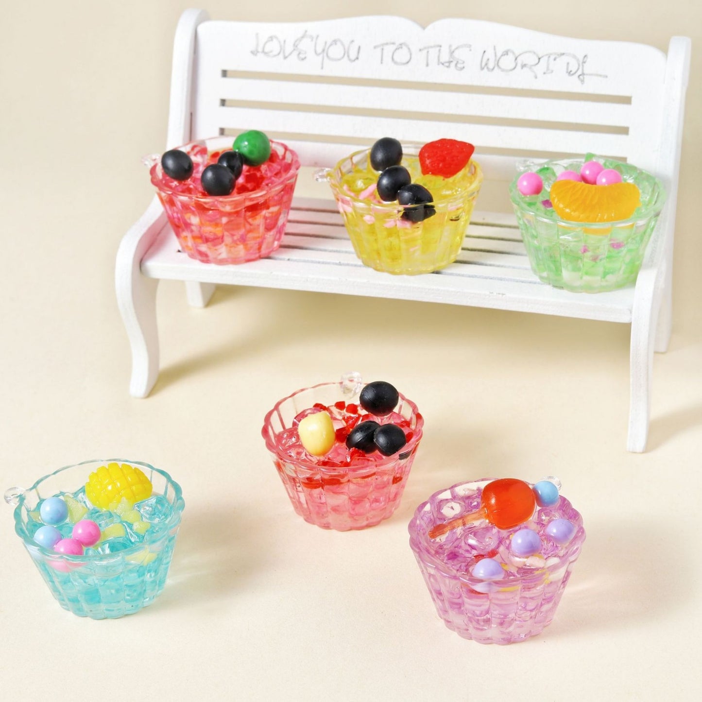 Three-dimensional Luminous Fruit Egg Tart Cup Ice Powder Bowl DIY