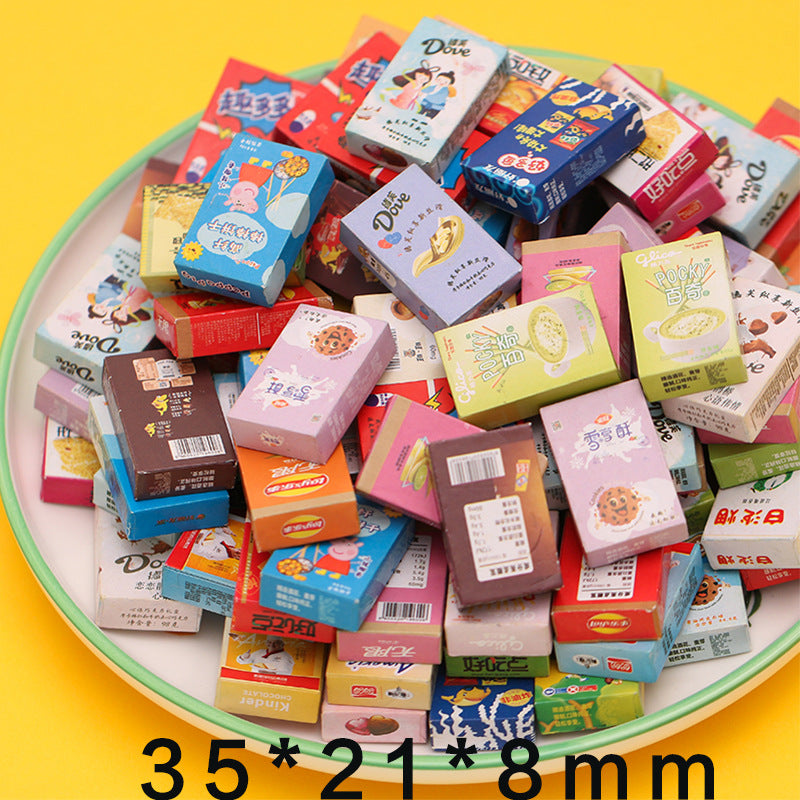 20Pcs/cream Glue DIY Accessories, Handmade Materials Simulation Bread Sushi Biscuits Mixed Snacks