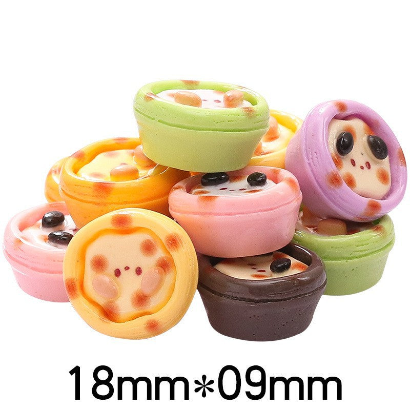 20Pcs/cream Glue DIY Accessories, Handmade Materials Simulation Bread Sushi Biscuits Mixed Snacks
