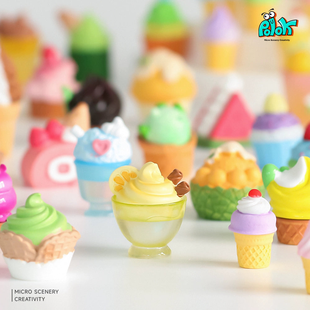 Summer Mini Ice Cream Blind Bag Miniature Simulation Sundae Ice Cream Cone Model Small Ornament
