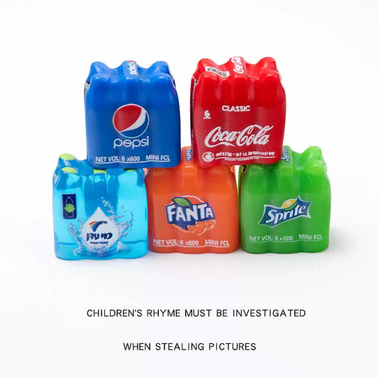 Miniature Mini Simulation Food Play Whole Box Coke Sprite Fanta Pepsi Play House Toys Tabletop Ornament Food Play