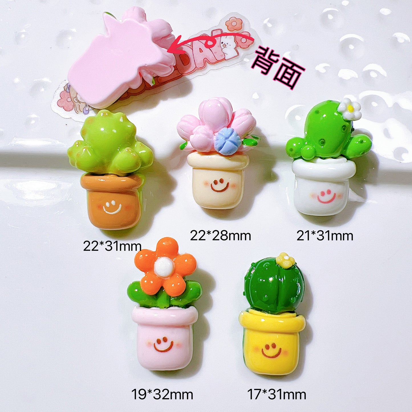 Resin accessories wholesale DIY accessories handmade materials shoe flower water cup sticker cream glue hair accessories patch cactus