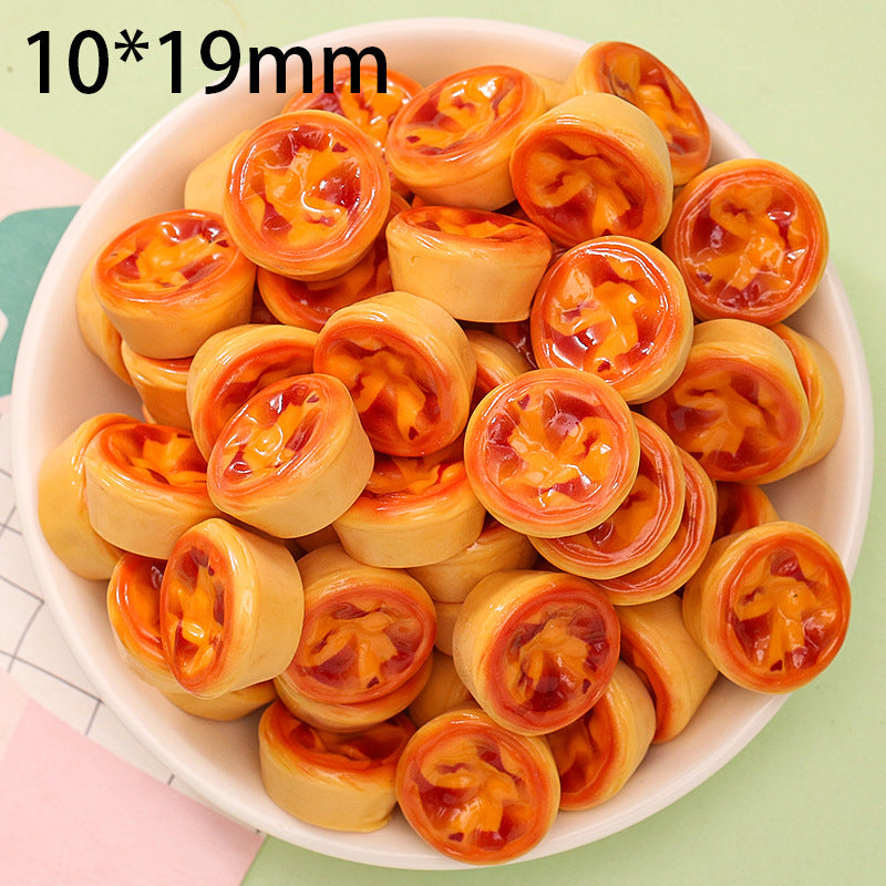20Pcs/cream Glue DIY Accessories, Handmade Materials Simulation Bread Sushi Biscuits Mixed Snacks