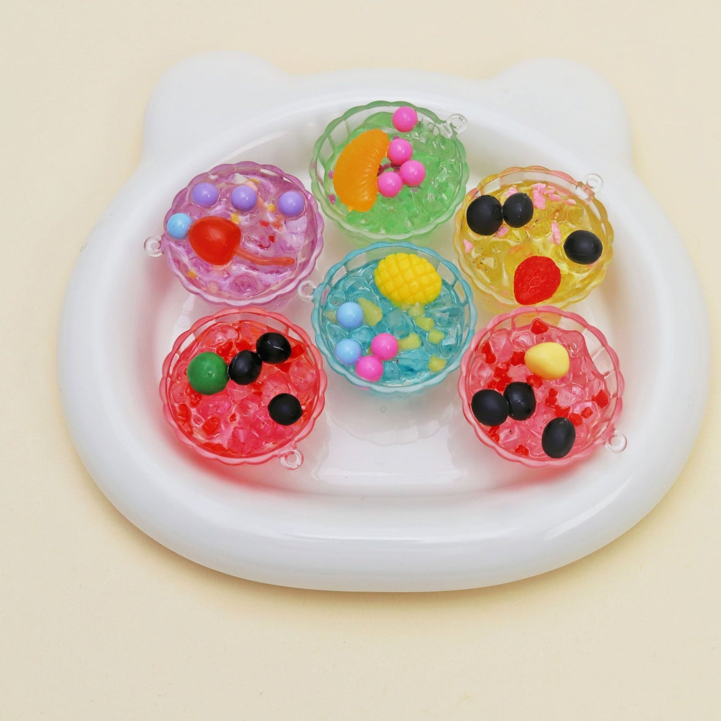 Three-dimensional Luminous Fruit Egg Tart Cup Ice Powder Bowl DIY