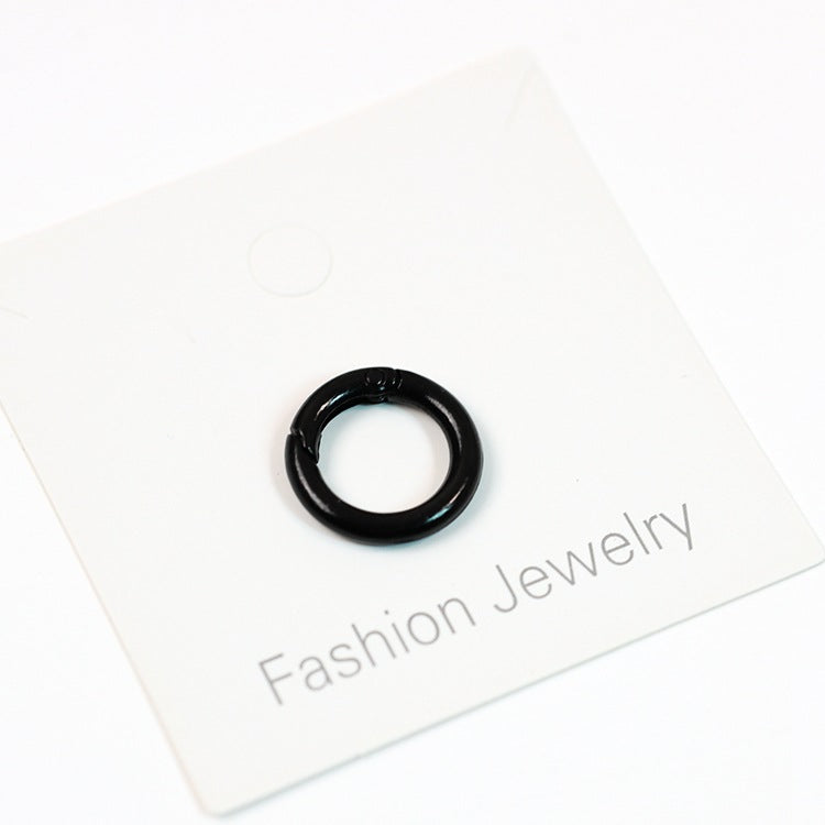 5PCS DIY jewelry accessories 25mm metal paint color card ring spring opening ring