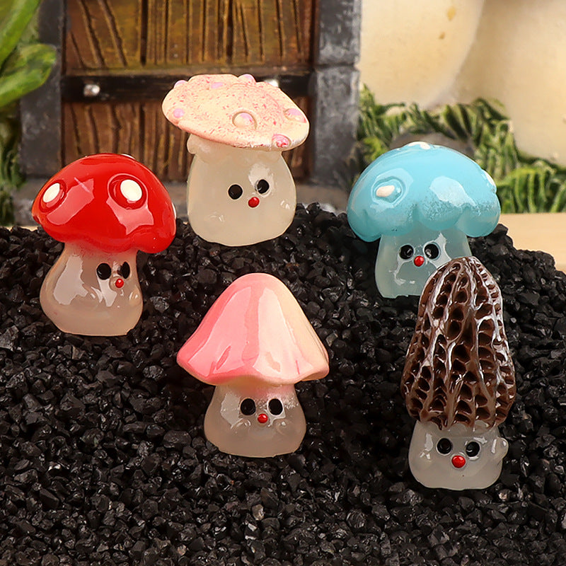 Luminous DIY handmade resin accessories mushrooms