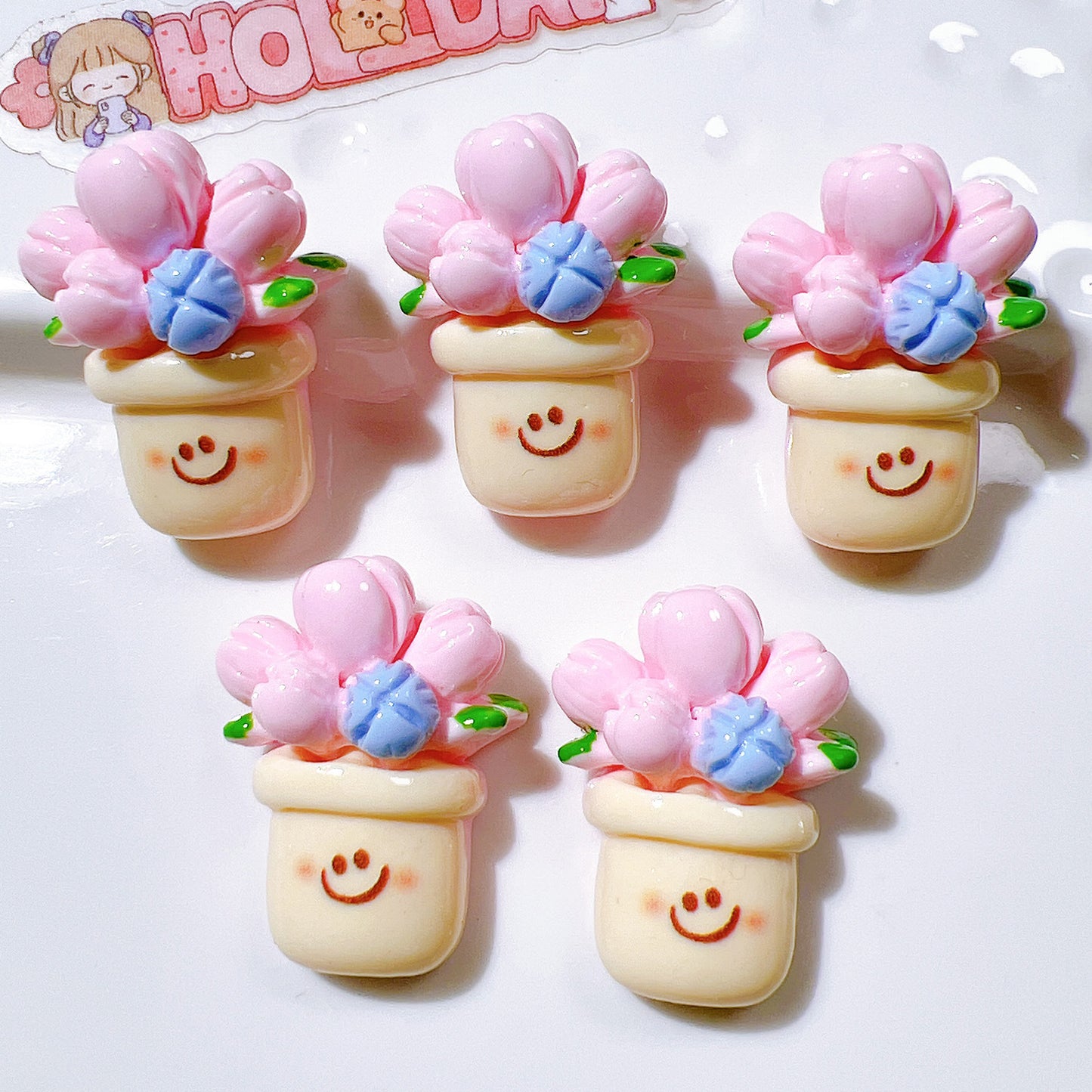 Resin accessories wholesale DIY accessories handmade materials shoe flower water cup sticker cream glue hair accessories patch cactus