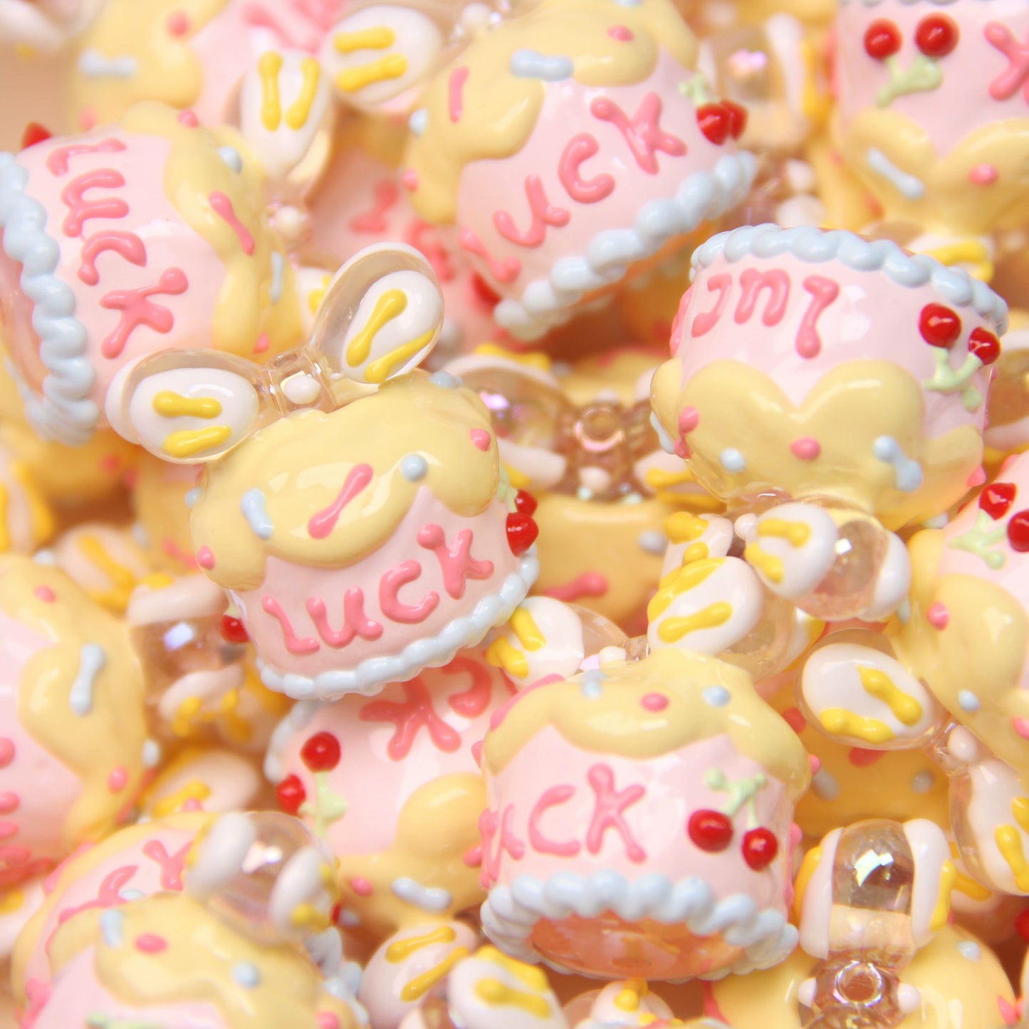 5PCS / Original Hand-painted Beads Handmade DIY Mobile Phone Chain Pendant