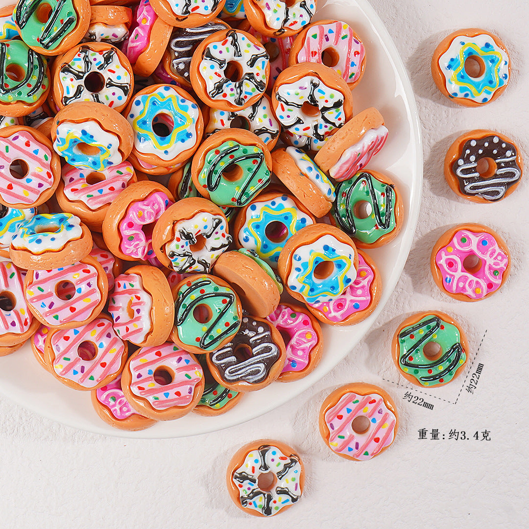 20PCS Simulated food and play miniature bread mixed DIY resin jewelry accessories toy supermarket