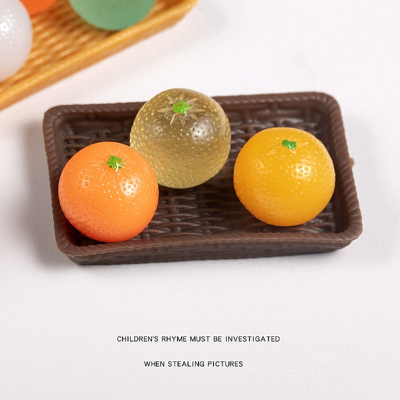 Cute Colorful Luminous Small Orange Apple Food Game Desktop Ornament
