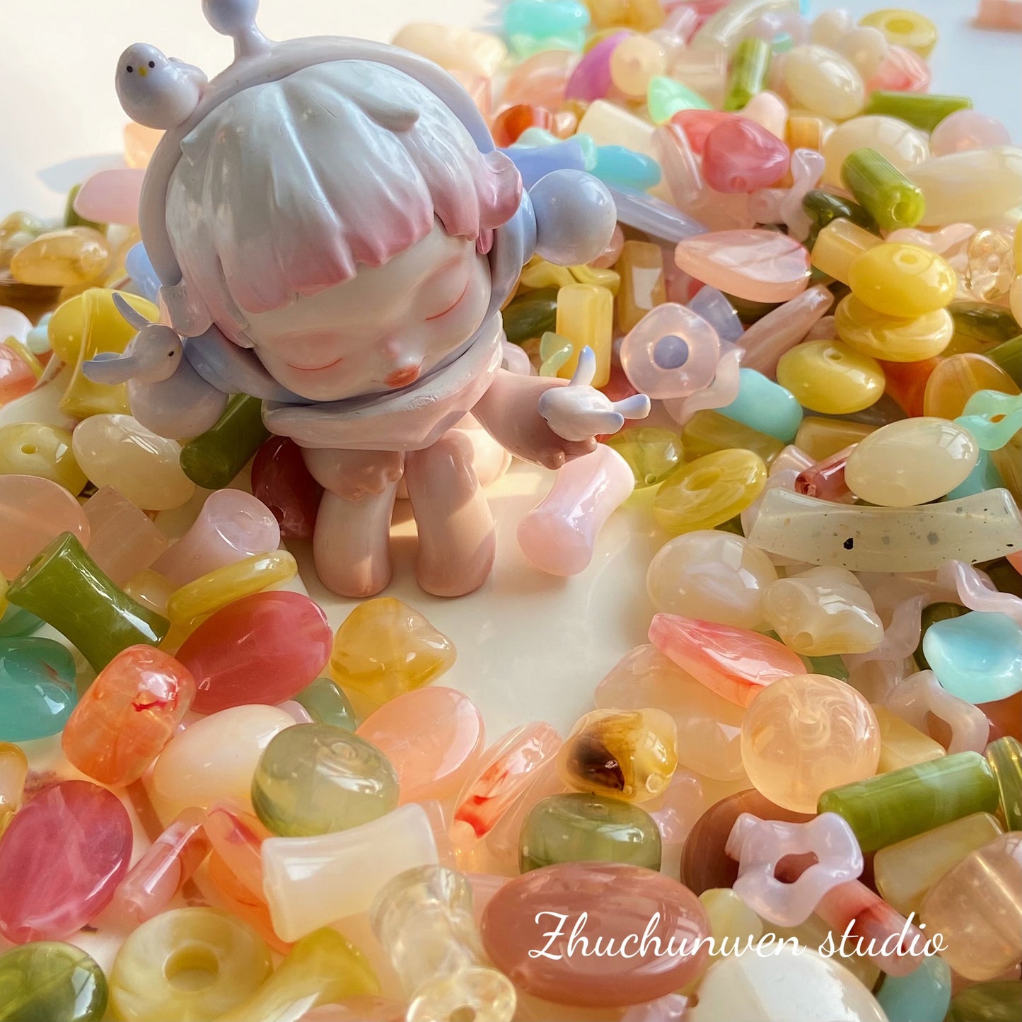 100g  Acrylic Mixed Maillard Blind Box Smudge Beaded DIY Handmade Bracelet Material Accessories