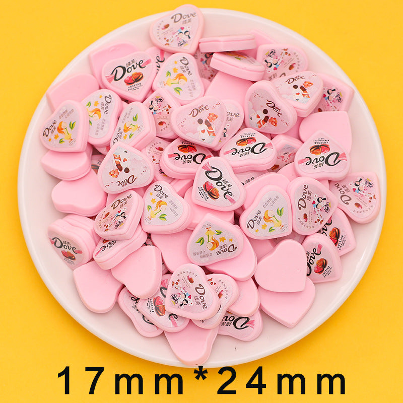 20Pcs/cream Glue DIY Accessories, Handmade Materials Simulation Bread Sushi Biscuits Mixed Snacks