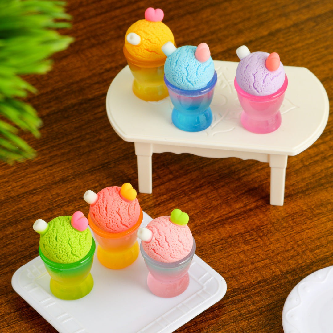 Miniature color luminous gradual change ice cream cup