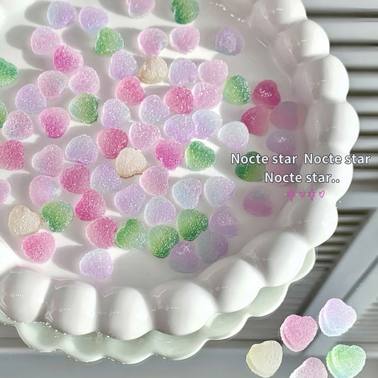 Simulation luminous gradual change love DIY resin accessories