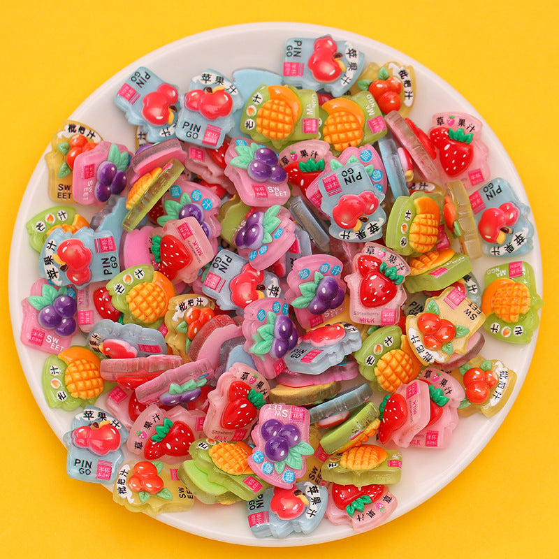 20Pcs/cream Glue DIY Accessories, Handmade Materials Simulation Bread Sushi Biscuits Mixed Snacks