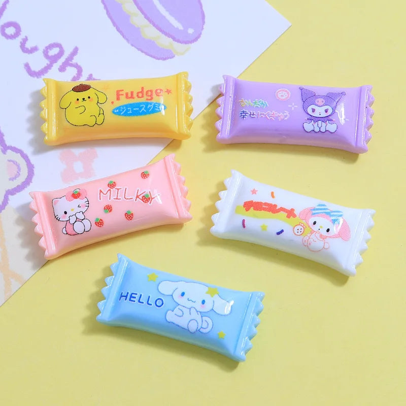 10 Pcs New Kawaii Cartoon Kitten, Puppy, Rabbit candy Resin Flat Back Scrapbook Figurine DIY Bow Decor Accessories Crafts A27