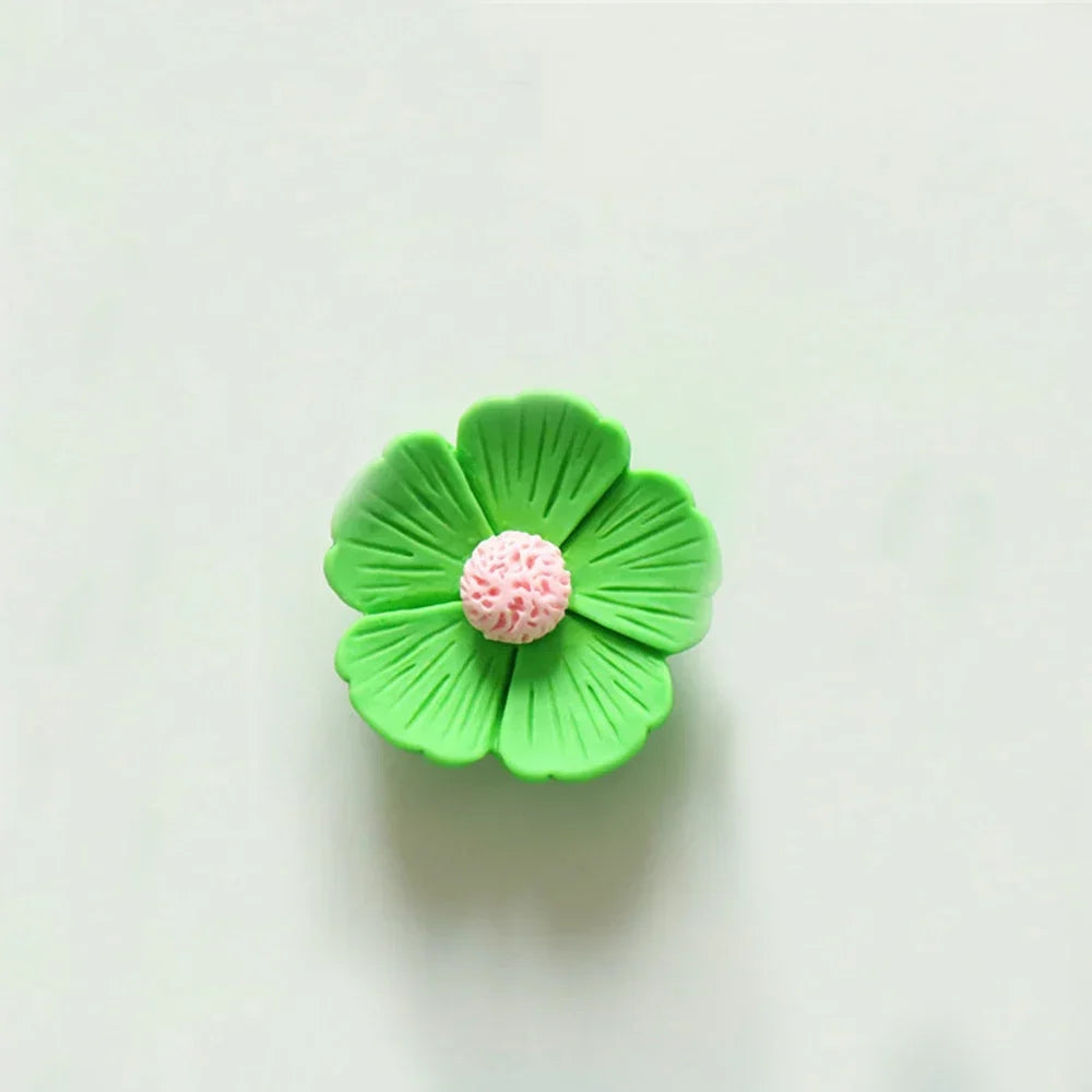 10PCS 21mm-34mm Five Petal Flower Resin Flat Back Cabochons For Hairpin Scrapbooking DIY Jewelry Craft Decoration Accessories