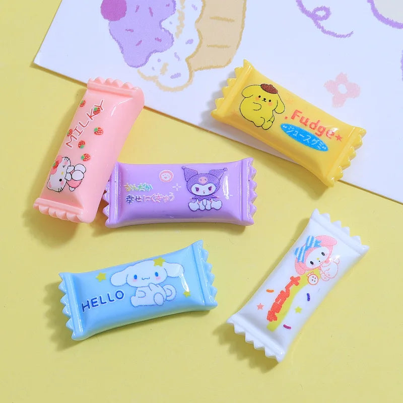 10 Pcs New Kawaii Cartoon Kitten, Puppy, Rabbit candy Resin Flat Back Scrapbook Figurine DIY Bow Decor Accessories Crafts A27