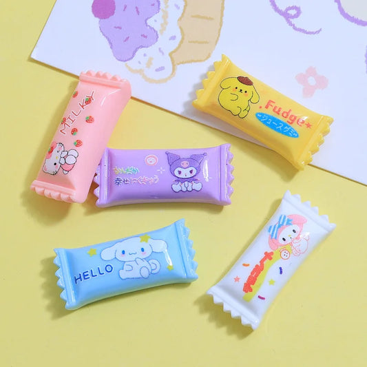 10 Pcs New Kawaii Cartoon Kitten, Puppy, Rabbit candy Resin Flat Back Scrapbook Figurine DIY Bow Decor Accessories Crafts A27