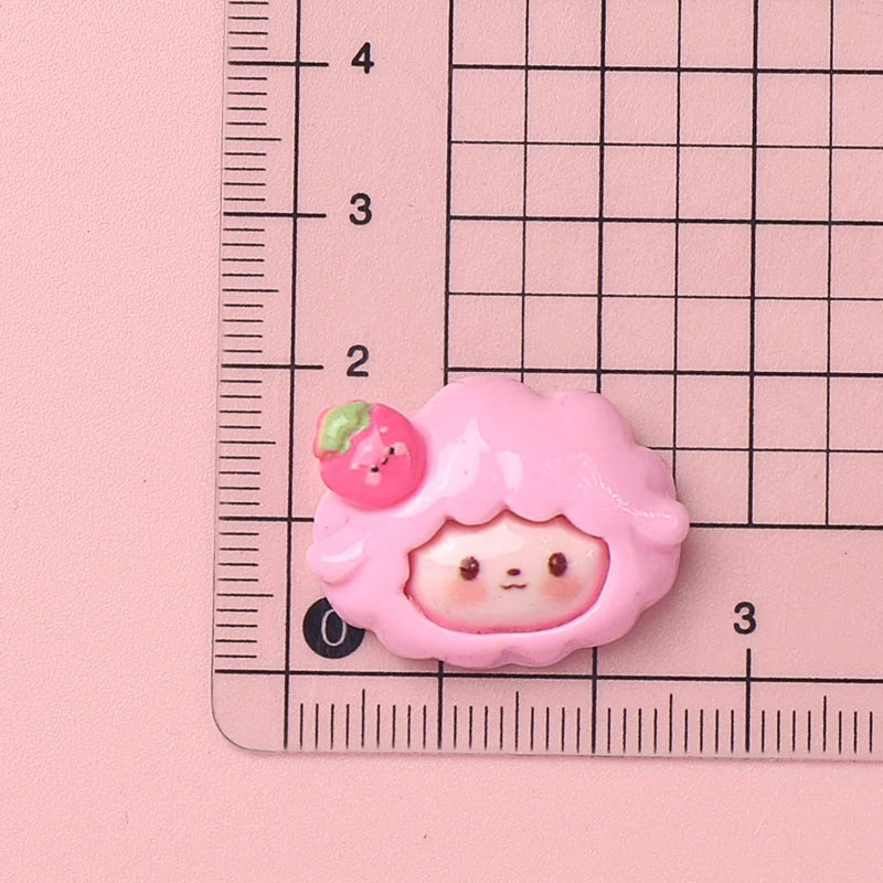 10 Pcs New Kawaii Cartoon Kitten, Puppy, Rabbit Resin Flat Back Scrapbook Figurine DIY Bow Decor Accessories Crafts A9