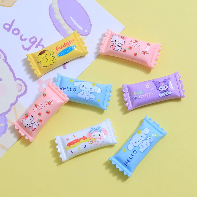 10 Pcs New Kawaii Cartoon Kitten, Puppy, Rabbit candy Resin Flat Back Scrapbook Figurine DIY Bow Decor Accessories Crafts A27