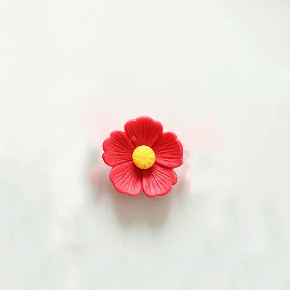 10PCS 21mm-34mm Five Petal Flower Resin Flat Back Cabochons For Hairpin Scrapbooking DIY Jewelry Craft Decoration Accessories
