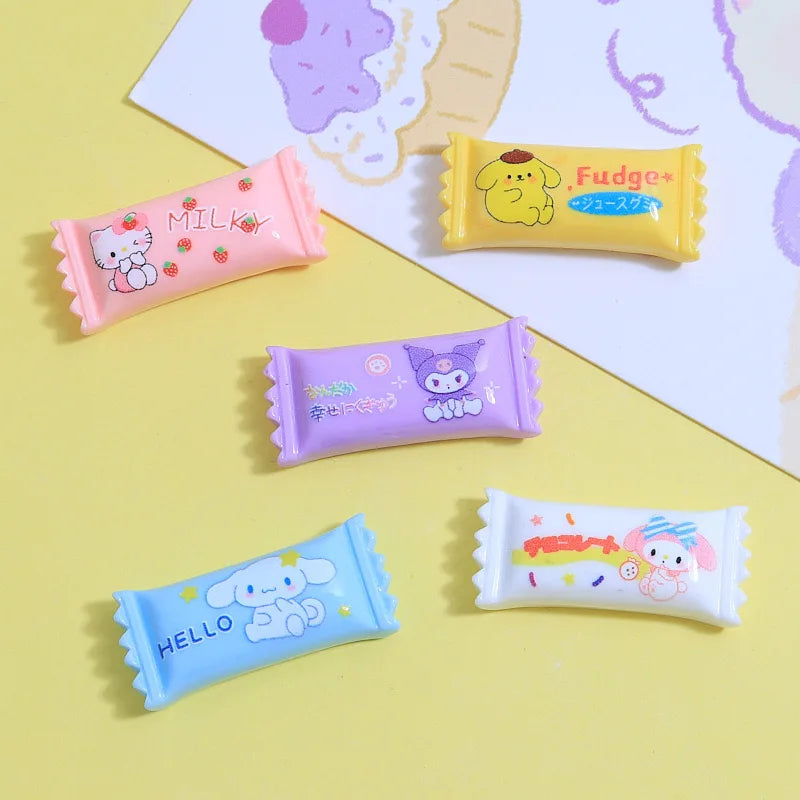 10 Pcs New Kawaii Cartoon Kitten, Puppy, Rabbit candy Resin Flat Back Scrapbook Figurine DIY Bow Decor Accessories Crafts A27